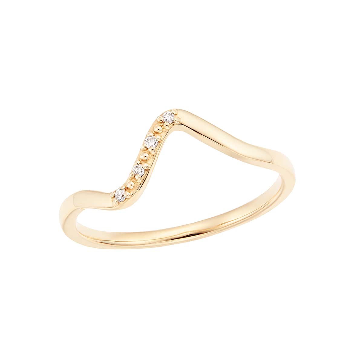 K10イエローゴールドダイヤモンドリング(RFR762-001)|TSUTSUMI