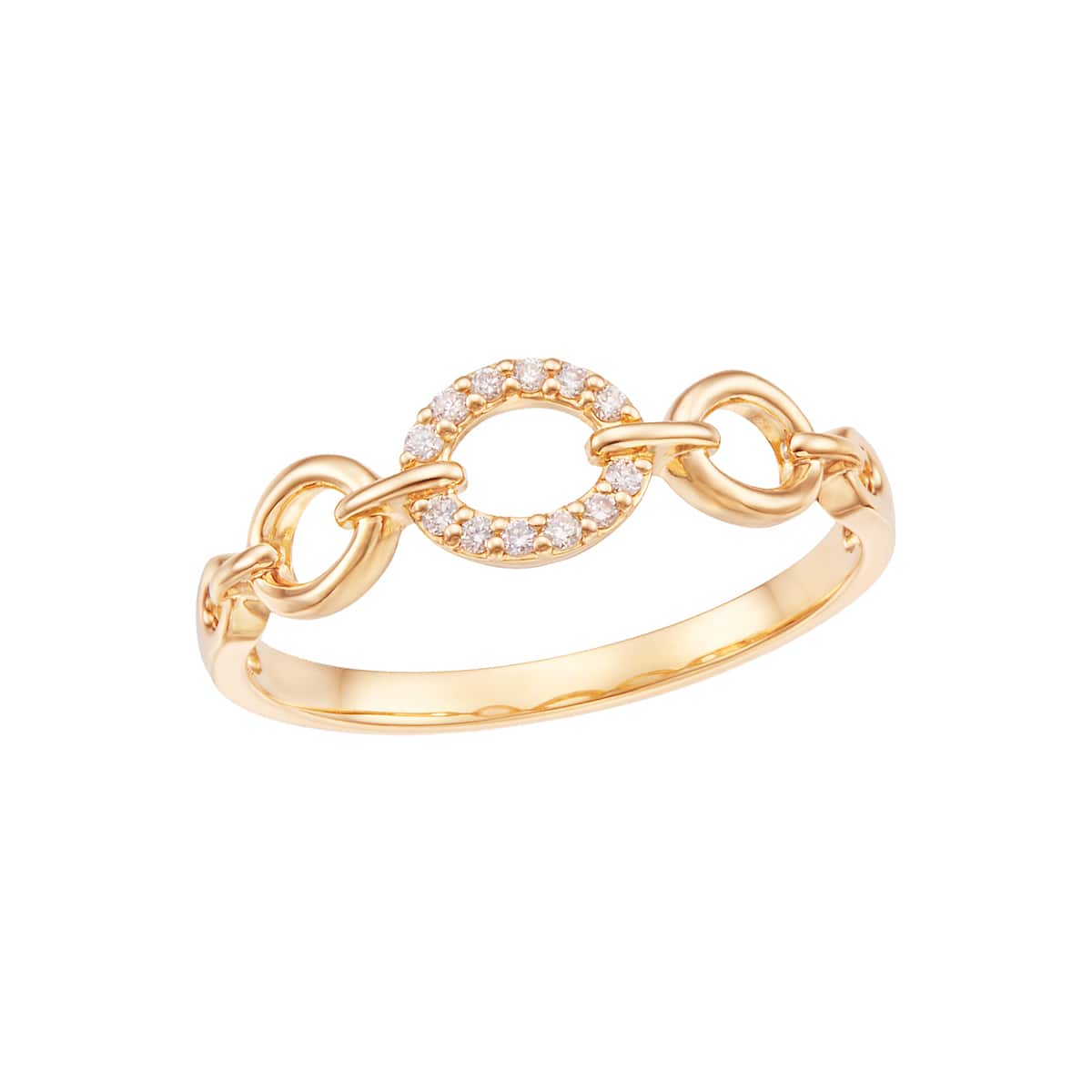 K18イエローゴールドダイヤモンドリング(RFR582-001)|TSUTSUMI