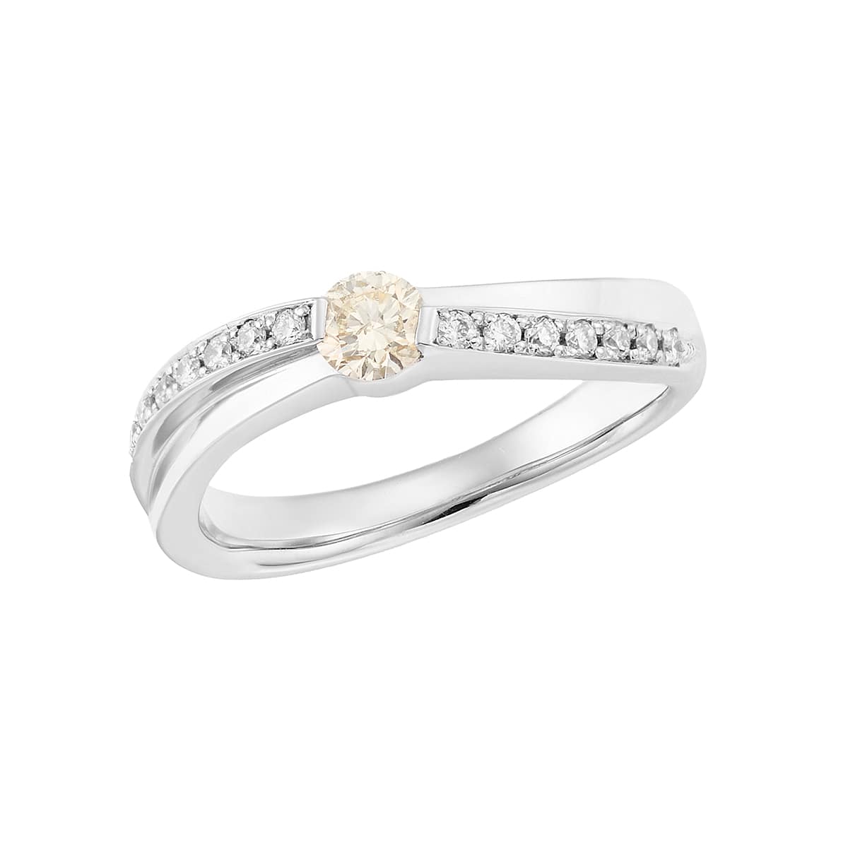 プラチナ鑑定書付ダイヤモンドリング（0.23カラット）(RKR355