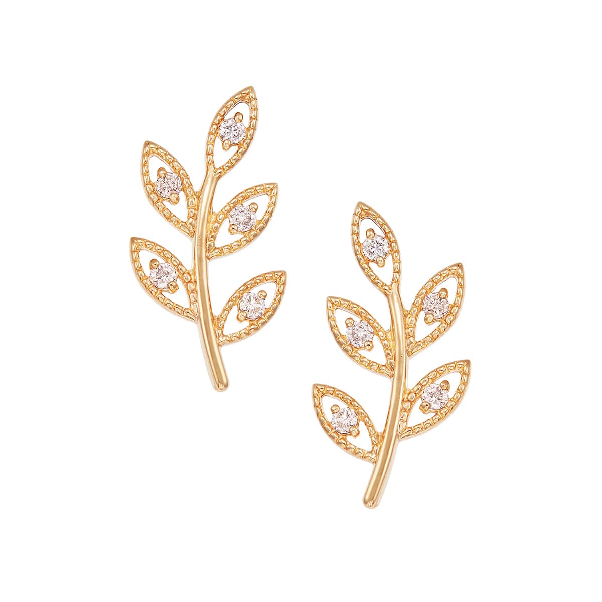 K18イエローゴールドダイヤモンドピアス(RPE383-002)|TSUTSUMI