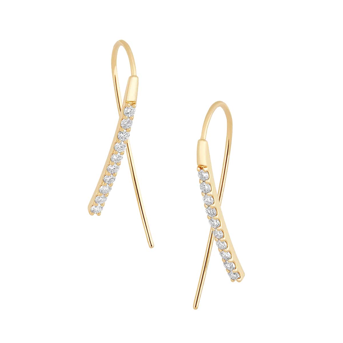 K18イエローゴールドダイヤモンドピアス(RPE743-001)|TSUTSUMI