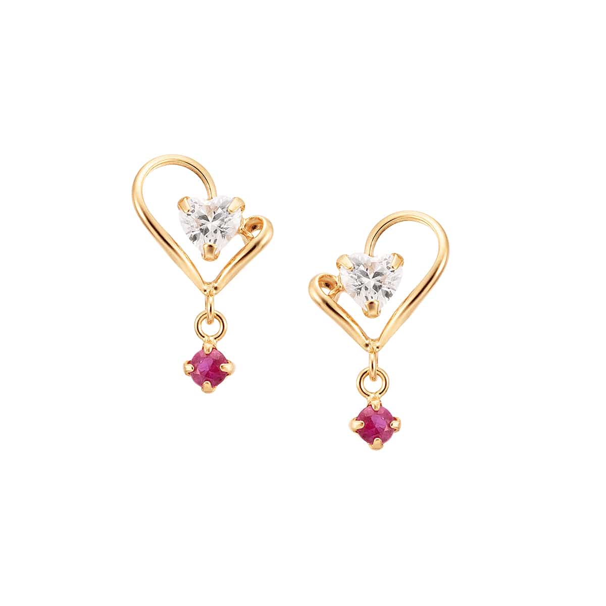 K18イエローゴールドルビーピアス(RPE953-003)|TSUTSUMI（ジュエリー