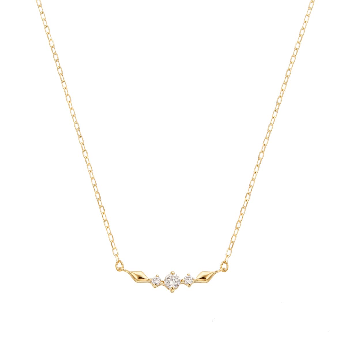 K10イエローゴールドダイヤモンドネックレス(RPN098-001)|TSUTSUMI