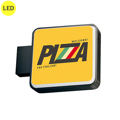 袖（突出し）看板】三和サインワークス 1515角丸アルミLEDブラック