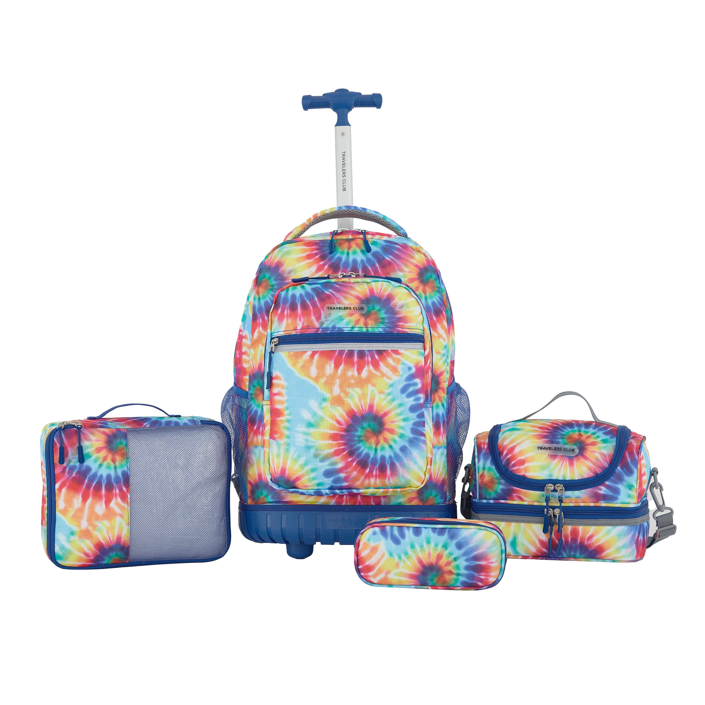 Travelers Club 4 Piece Rolling Backpack and Accessories Set