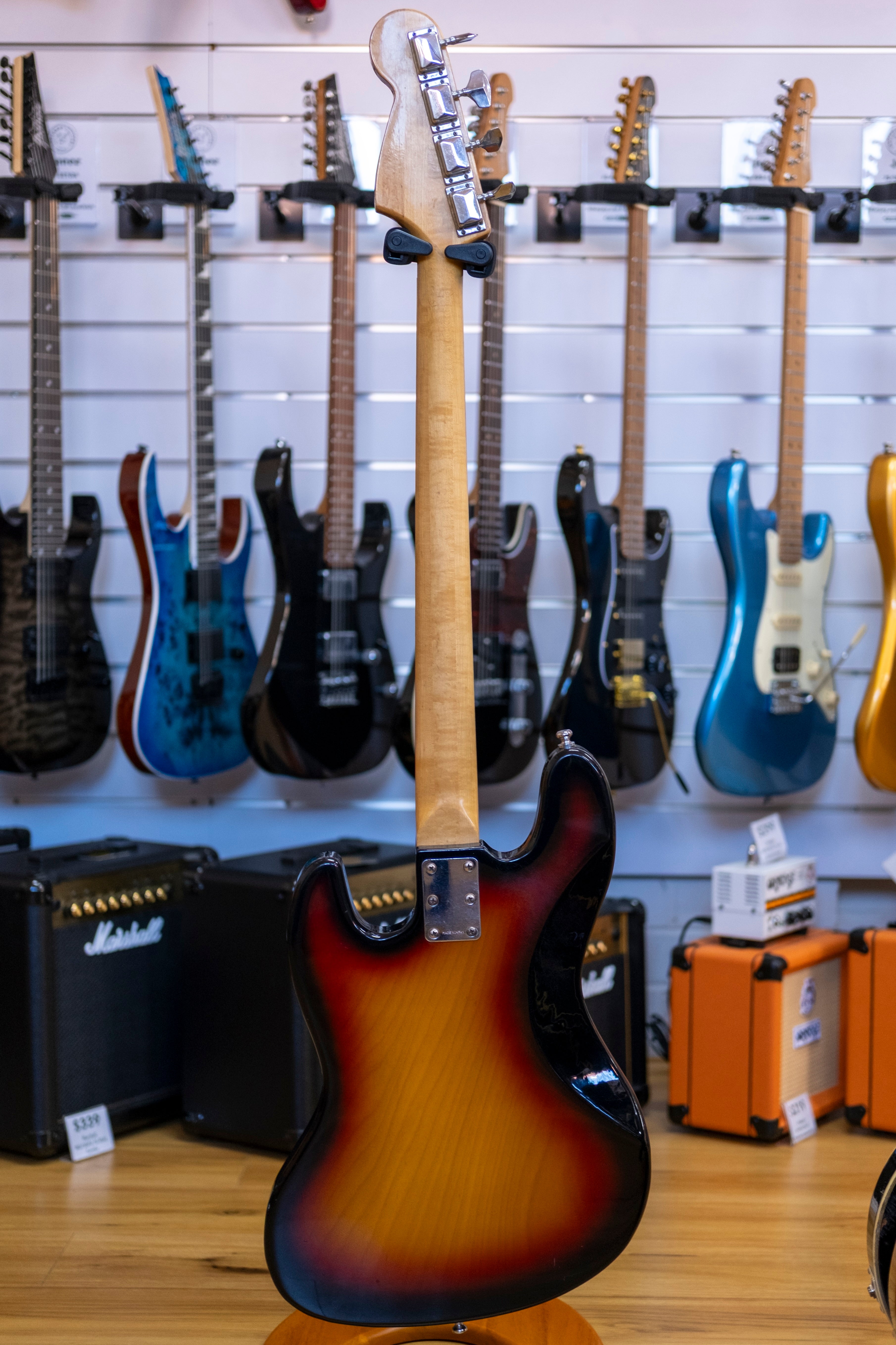 Greco JB-380 'Jazz' Bass Guitar (3-Tone Sunburst) (Pre-Owned, 1980's M