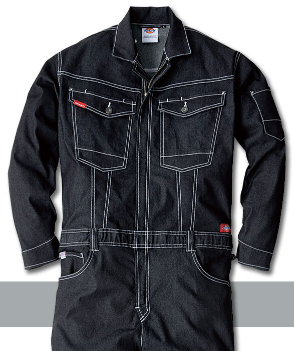 公式]D-706 Dickies（ディッキーズ）ストレッチデニム長袖ツナギ服