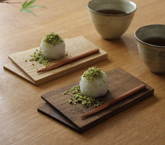 懐紙皿 二つ折り(菓子皿)・菓子切り / 木の器・テーブルウェア、木工