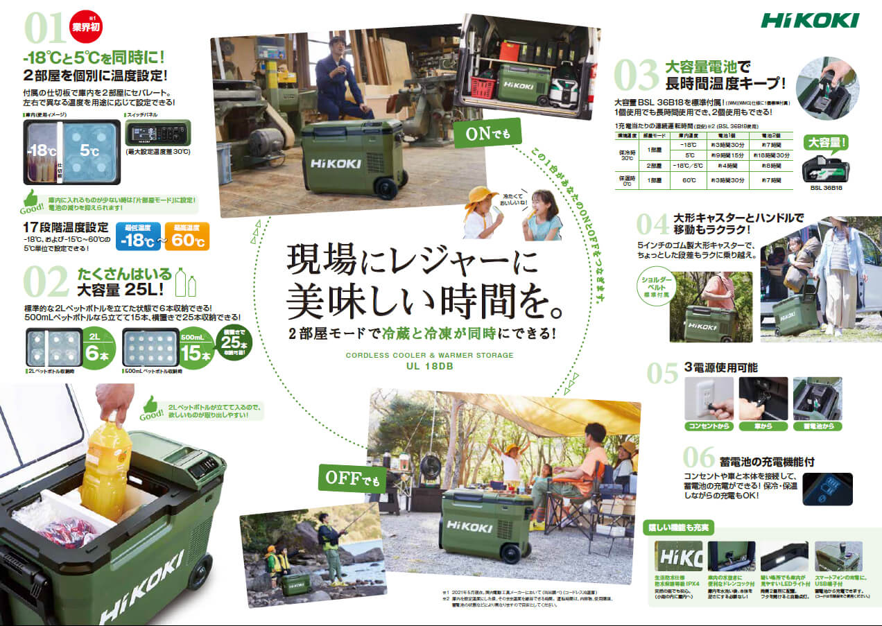 HiKOKI UL18DB 18Vコードレス冷温庫 ウエダ金物【公式サイト】