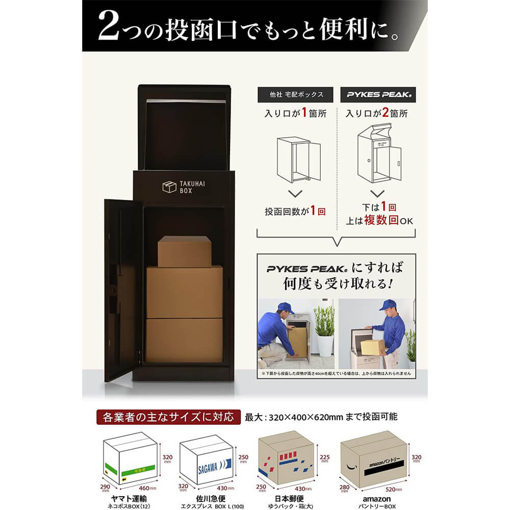 PYKESPEAK P0021 上開き宅配ボックス ウエダ金物【公式サイト】