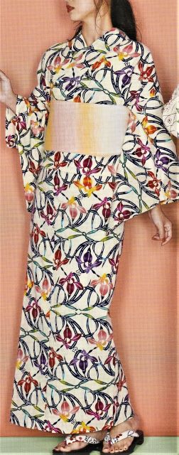 女物浴衣「源氏物語」ゆかた紅型調 商品詳細│柄のうえ新│職人の手