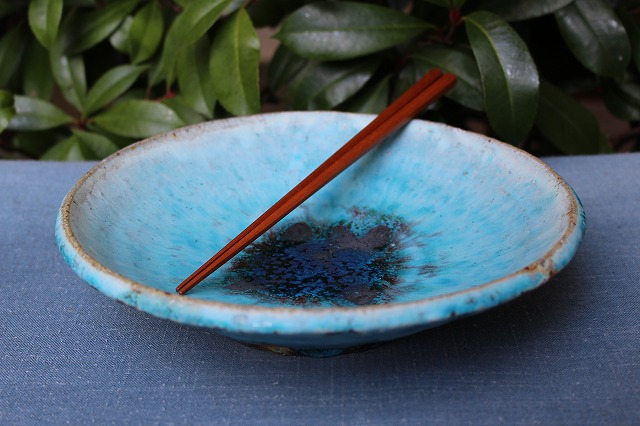 伊賀焼 小辻真一 青大皿 うつわ家膳｜人気作家、窯元を中心とした