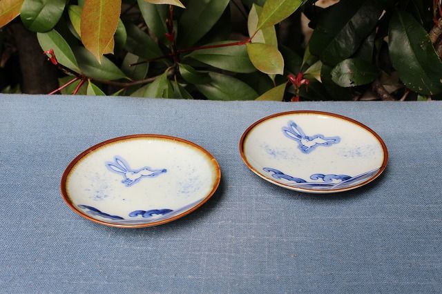 大聖寺伊万里ウサギの小皿 大聖寺伊万里ウサギの小皿 古伊万里・兎丸紋