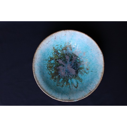 伊賀焼 小辻真一 青大皿 うつわ家膳｜人気作家、窯元を中心とした