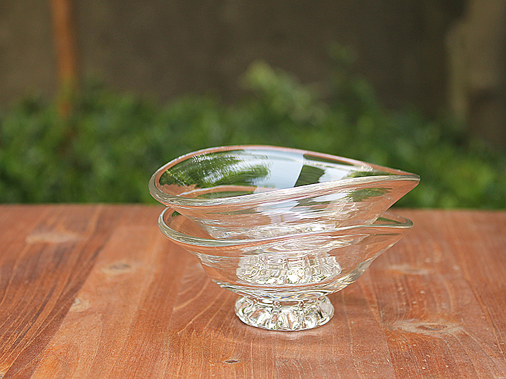 原光弘・硝子たわみ楕円小鉢／小皿/小鉢/豆鉢｜和食器・種類／和食器