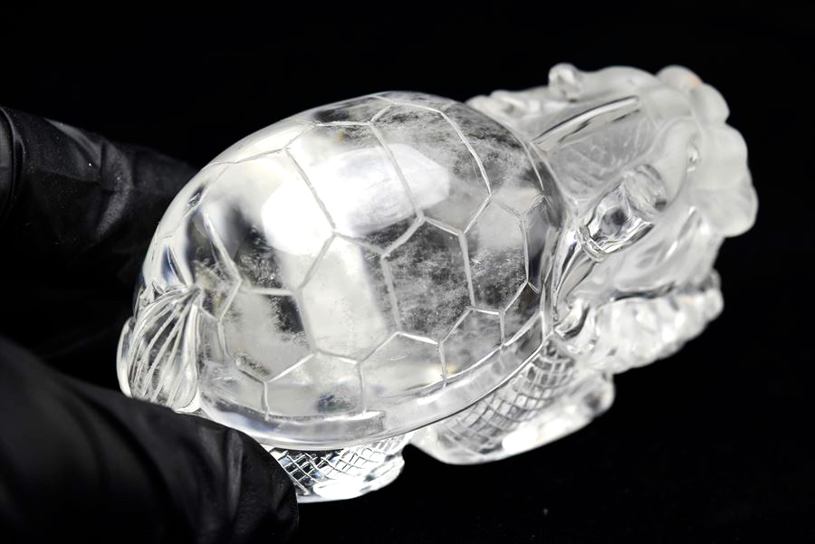 龍亀（ロングイ）天然水晶【約298.4g】◇透明・美品・正財運を高める