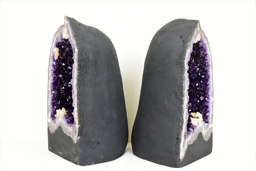 アメジスト ペアドーム アメジストジオード 紫水晶｜置物｜インテリア