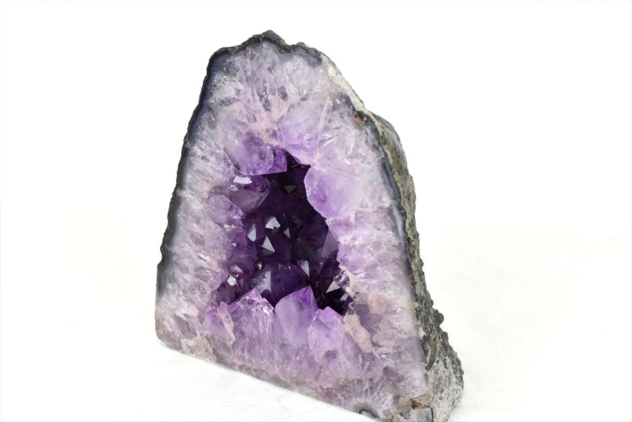 アメジストドーム 背面セメント加工無し｜原産地より直輸入｜紫水晶