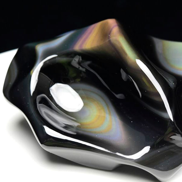 全面レインボー】レインボーオブシディアン フリーフォーム 置物（約