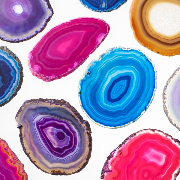 選べる5色 アゲートスライス 瑪瑙プレート｜コースターや席札に