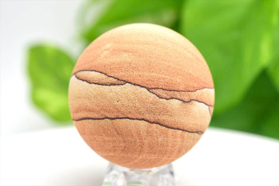 サンドストーン ナバホストーン 丸玉 置物｜アリゾナ州産｜現物撮影