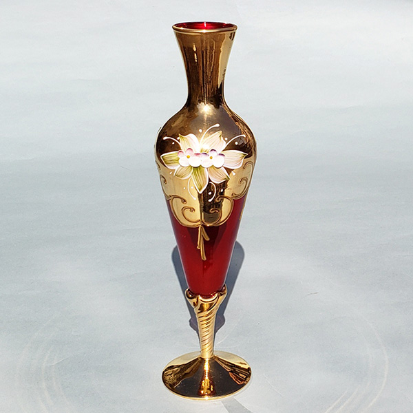 MURANOガラス小花瓶 イタリアヴェネチアンガラス ヴィンテージ未使用