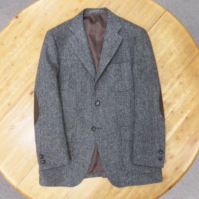 GINCHO オーダージャケット ハリスツイードエルボーパッチ仕様 GINCHO