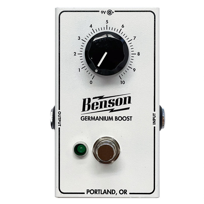 Benson Amps Germanium Boost Pedal Limited White Finish — Vision Guitar