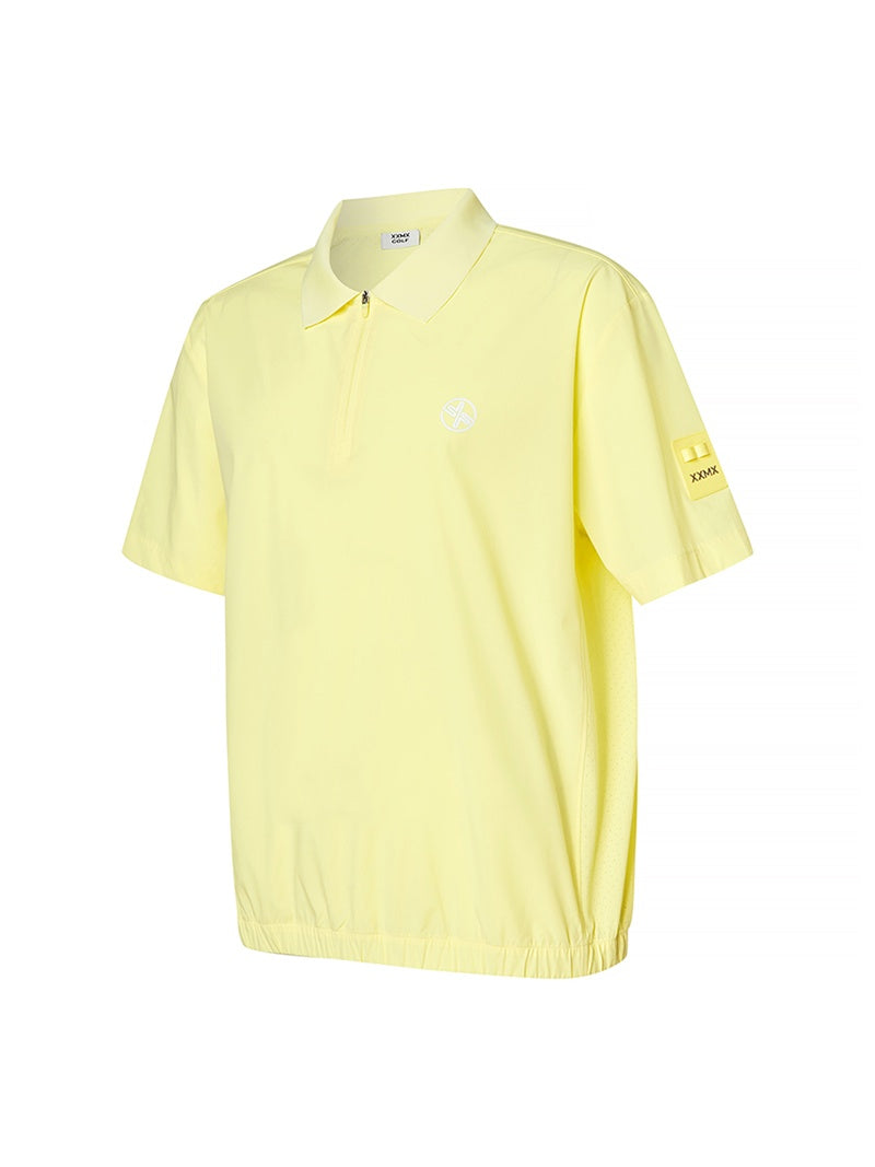 XEXYMENS XGMST01J2 エアホール ハーフジップアップ ポロシャツ 半袖