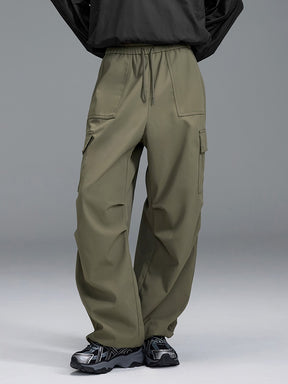 裏起毛】ウォーム ウーブン カーゴ ワイドパンツ