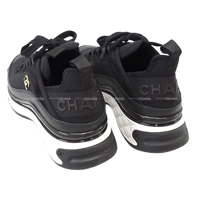 CHANEL シャネル レディース ココマーク スニーカー 黒 (ブラック)/白