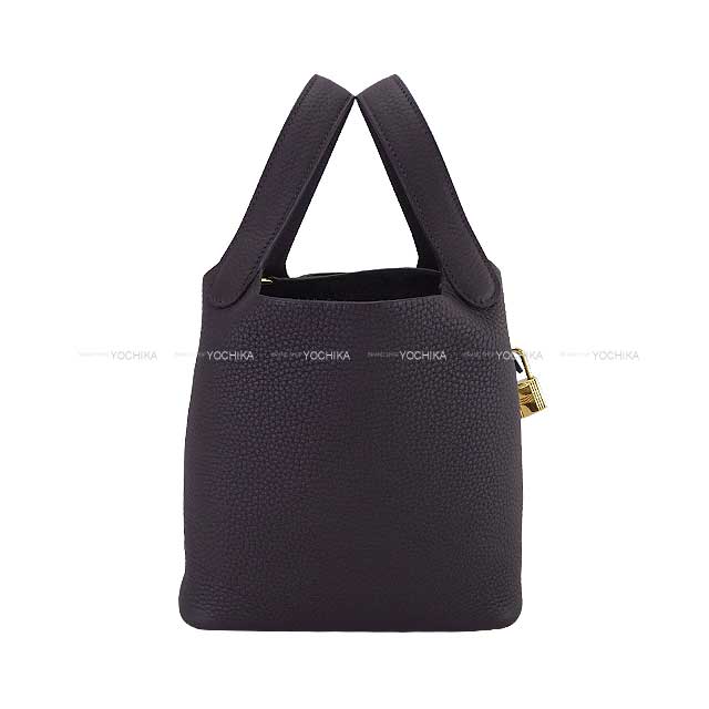 HERMES エルメス ハンドバッグ ピコタンロック 18 PM プルノワール