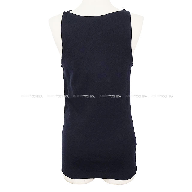 Miu Miu ミュウミュウ タンクトップ ロゴ ニット ブルー コットン #42