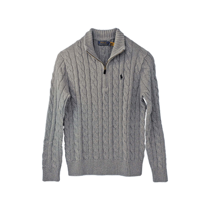 POLO ラルフローレンケーブルハーフジップ セーター セーター、カ