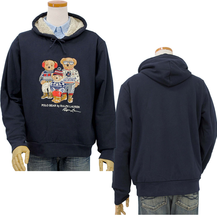 POLO ラルフローレン メンズポロベア ボア付パーカー トレ-ナ-、パ-カ