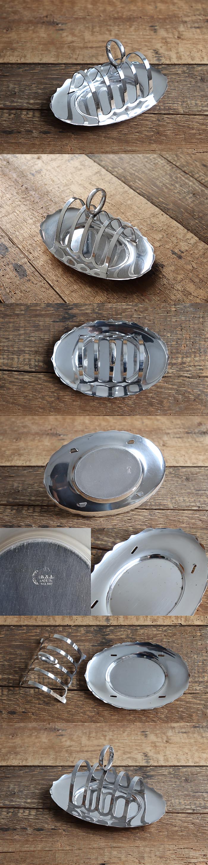 イギリス アンティーク シルバープレート トーストラック/銀メッキ