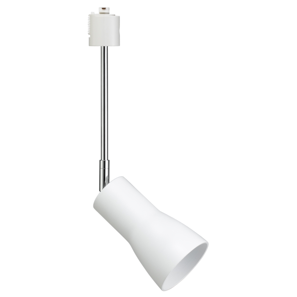 セード付きスポットライトロングE26電球なし白｜YAZAWA CORPORATION