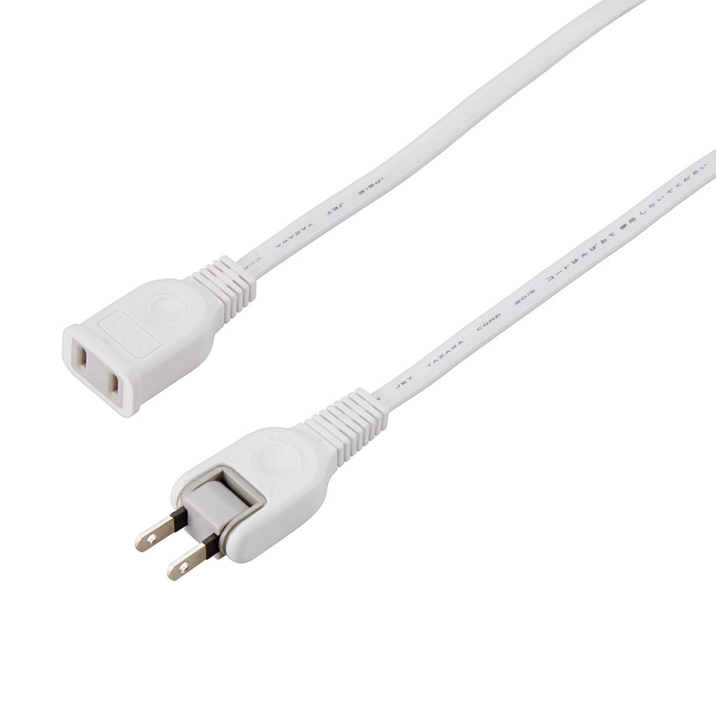 耐トラ付延長コード1m白1個口｜YAZAWA CORPORATION