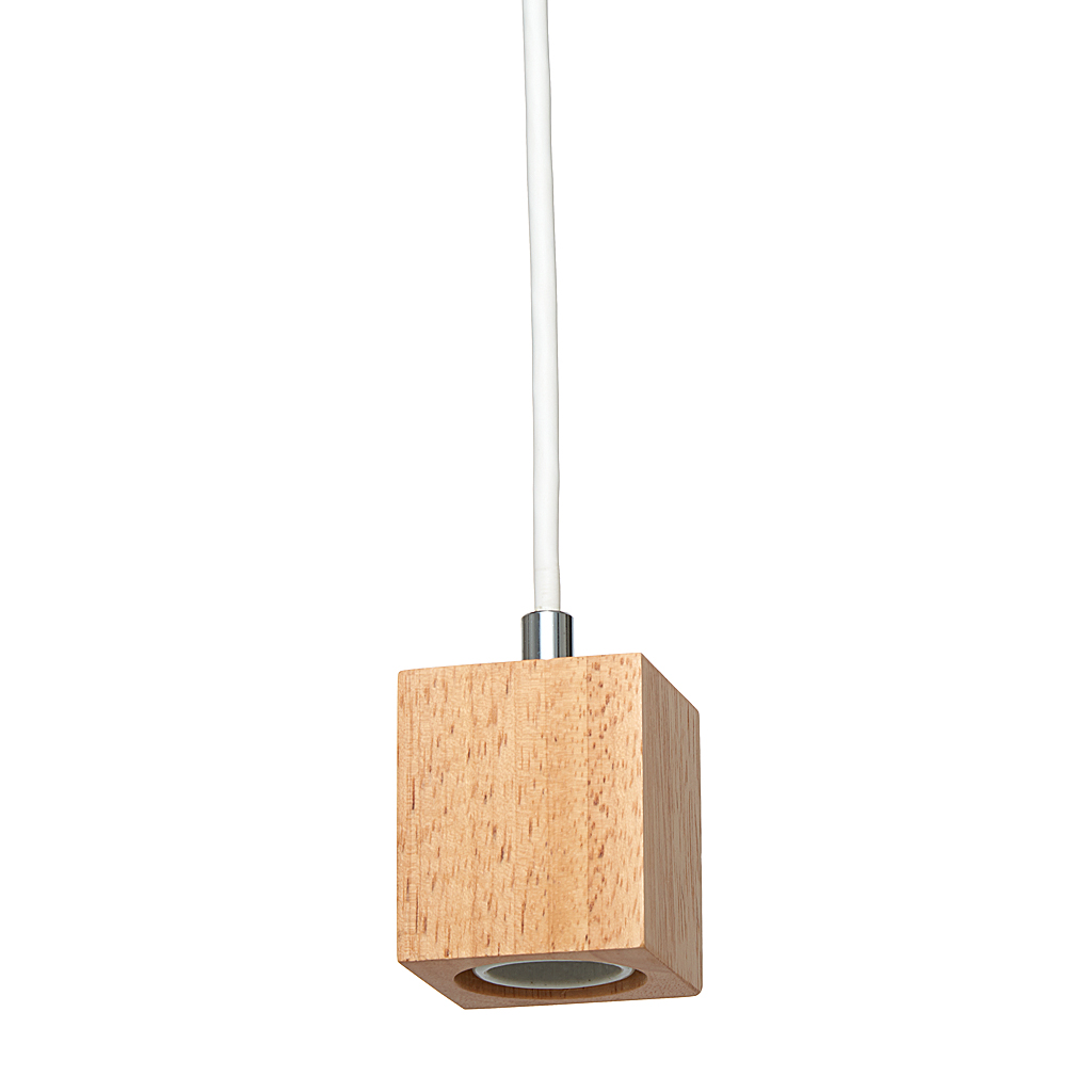 木製ソケットペンダント四角柱（ランプ別売・60W）E26｜YAZAWA CORPORATION
