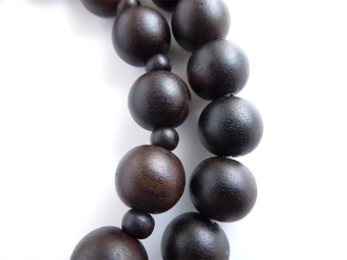 縞黒檀素挽三万浄土虎目石仕立 お数珠の安田念珠店へ｜総本山御用達