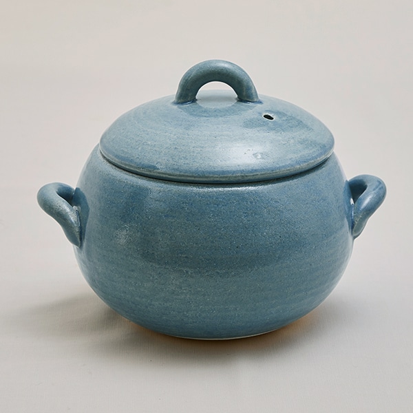 萬古焼 ごはん鍋 ブルー｜鍋・フライヤー・ケトル｜料理家 栗原はるみ