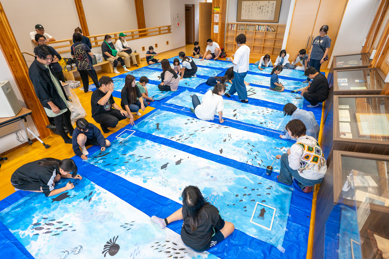 下風呂温泉郷でGOMA氏と作るアート作品ワークショップを開催しました