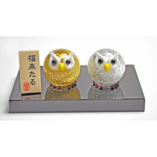 未使用】造幣局製 SV シルバー フクロウ カフリンクス タイピン セット