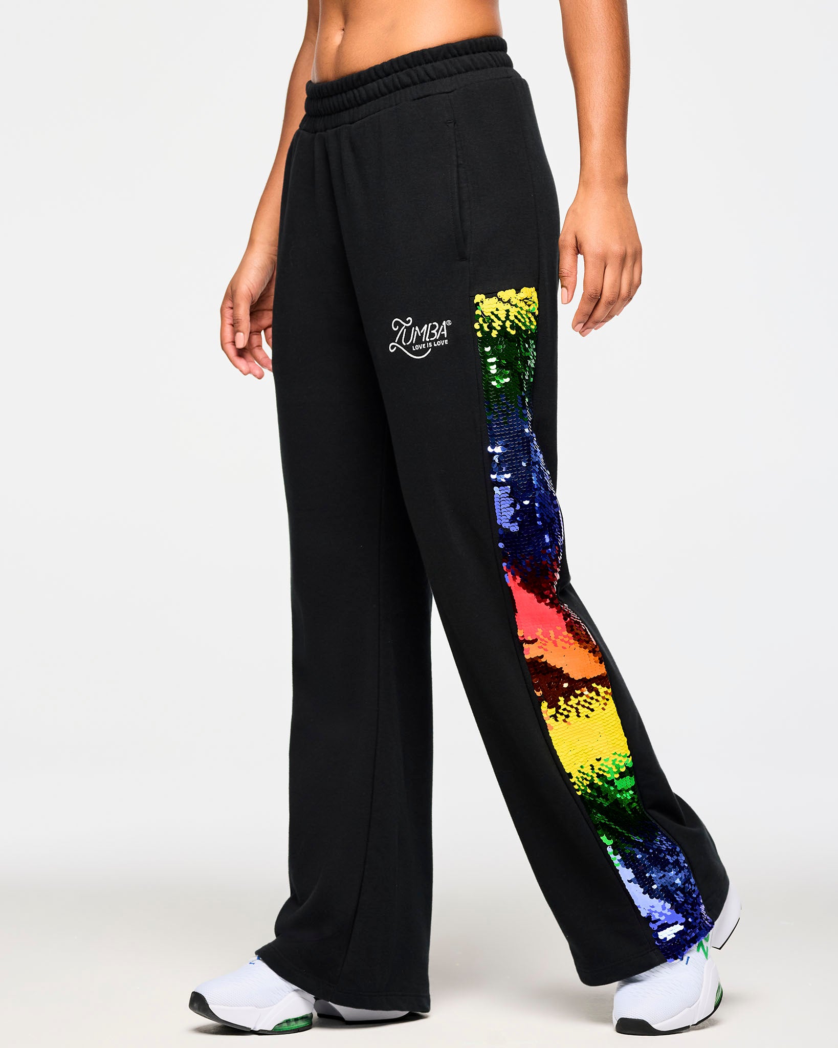 Zumba Wide Leg Sweatpants With Sequin Panels – Zumba Wear | STRONG iD