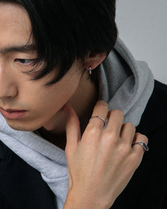 オニキス オーバル シグネットリング シルバー | XOZ 天然石リング