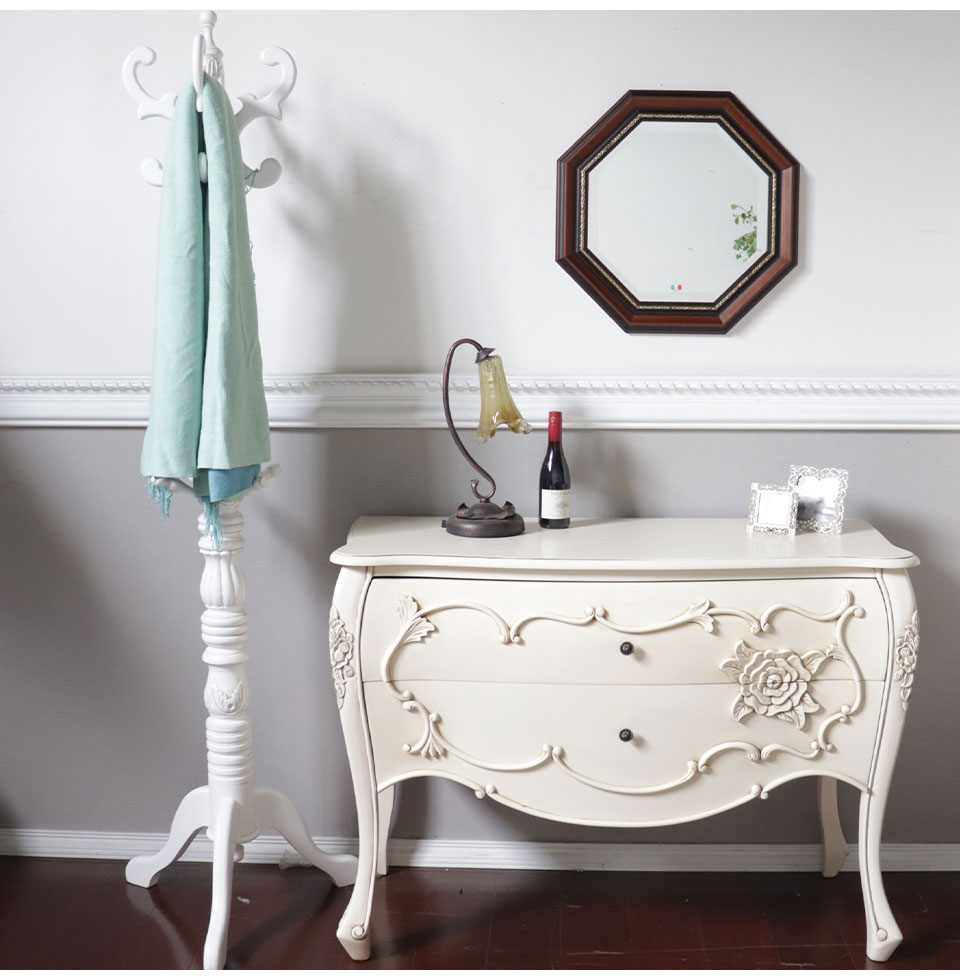 イタリア製 八角形 ウォールミラー(壁掛け鏡) 52×52cm｜おしゃれ