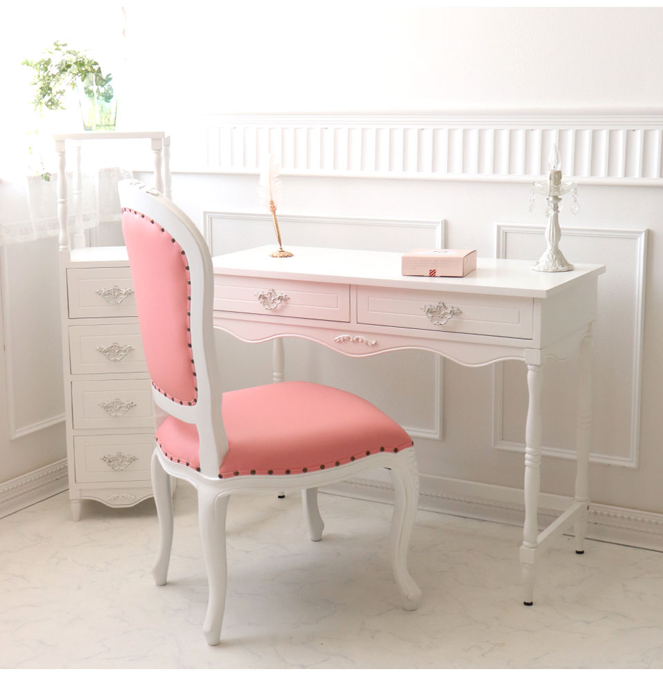 新品】デスクテーブルプリンセスデザインフェミニン姫系アウトレット