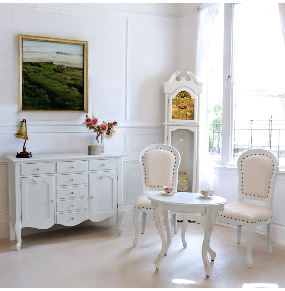 キャビネット 収納 おしゃれ 輸入家具 猫脚 食器棚 ロココ調 サイド