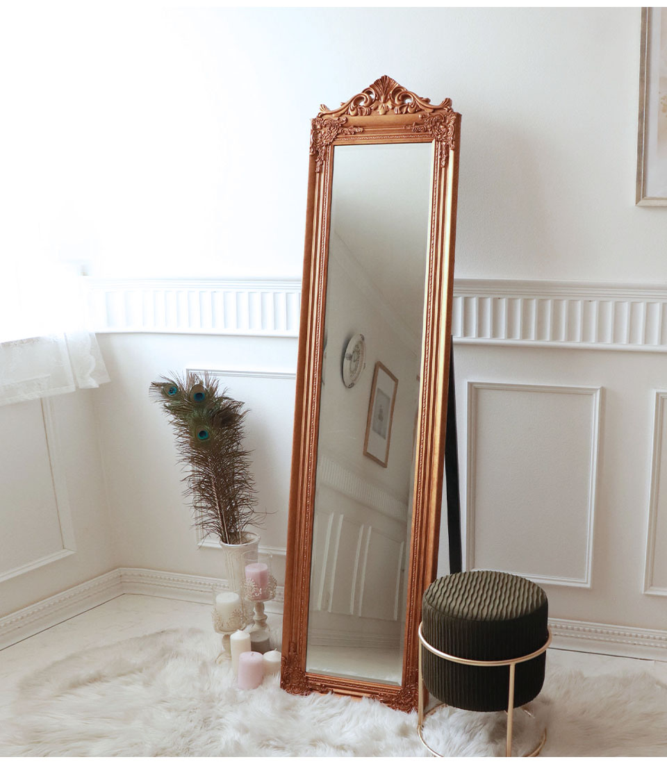 スタイリングミラー 姿見 スタンドミラー 全身鏡 ゴールド おしゃれ