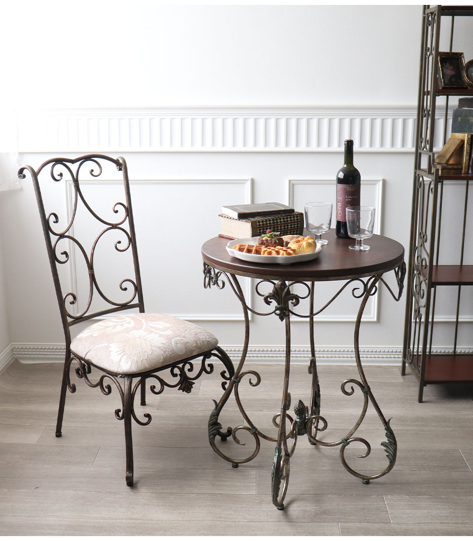 アイアン製 アンティーク調 ダイニングチェア 椅子 イス おしゃれ 輸入